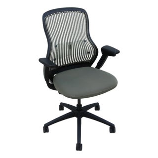 Knoll ReGeneration Ergonomic Office Desk Chair Fully Adjustable in Green Fabric For Sale