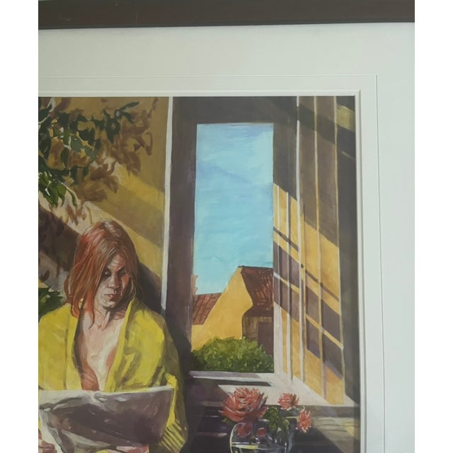 2000 - 2009 Watercolor by James Gleeson, Yellow Robe For Sale - Image 5 of 7