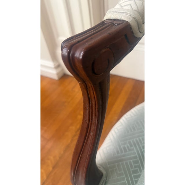 1990s 1990s Louis XV Style Carved Walnut Bergère Armchair With Cane Back, Boston Design Center For Sale - Image 5 of 17