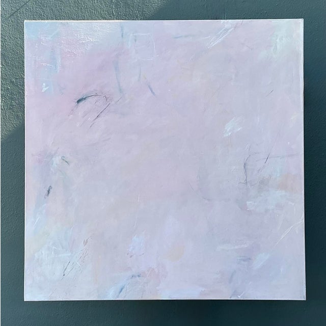 Vintage Original Abstract Oil on Canvas For Sale - Image 9 of 12