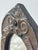 Wood Antique French Repoussé Metal Table Mirror With Green Glass Accents, C. 1900–1930 For Sale - Image 7 of 9