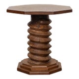 1940s French Twisted Wood Gueridon Table For Sale