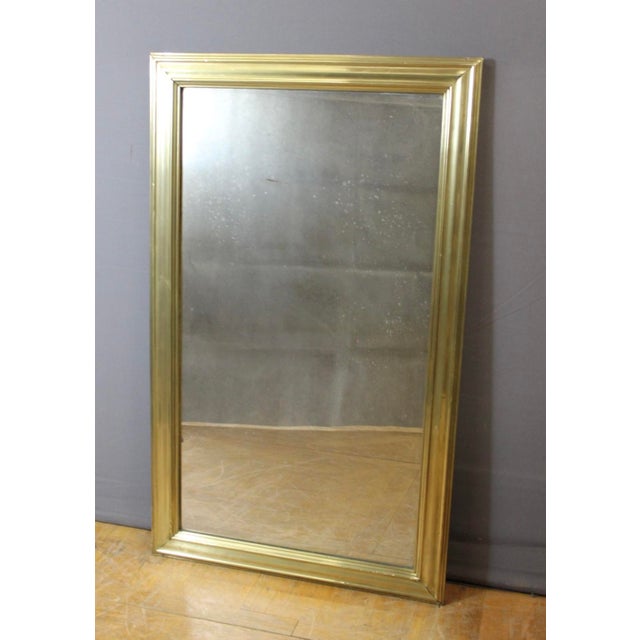 Brass and Mercury Bistro Mirror, 19th Century For Sale - Image 10 of 14