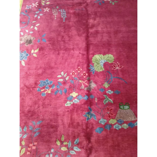 1920s 1920's Antique Art Deco Chinese Rug For Sale - Image 5 of 11