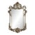 Ornate Baroque Style Antique Silver Wall Mirror With Sculpted Floral Frame For Sale