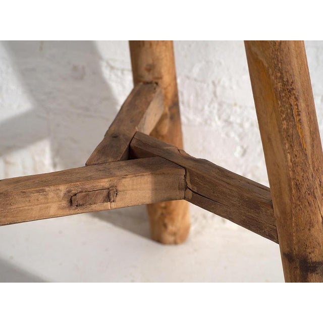 Antique Wood Stool, 1900 For Sale - Image 5 of 8