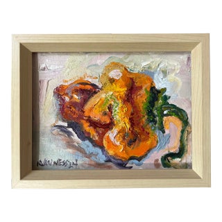 Habanero Chili Pepper #3, Expressionist, Still Life Oil Paintings For Sale