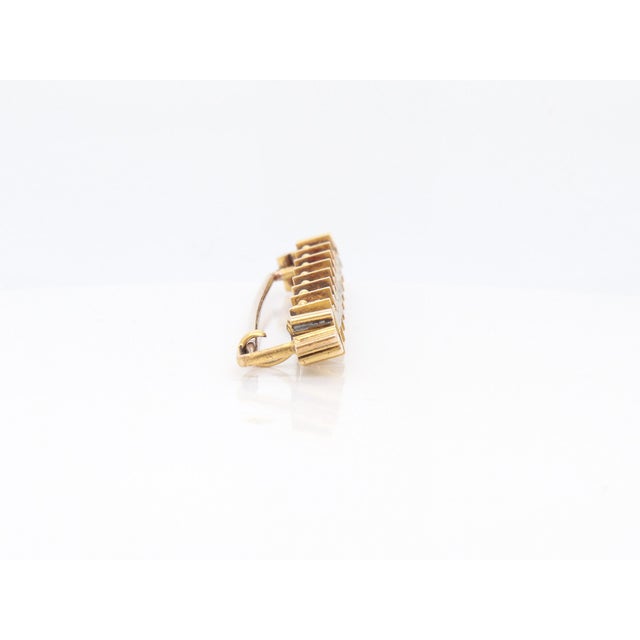 Antique Victorian 14k Yellow Gold & Seed Pearl Aesthetic Movement Bar Pin/Brooch For Sale - Image 9 of 12