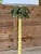 Faux Bamboo Coastal Palm Tree Floor Lamp With Metal Fronds For Sale In Naples, FL - Image 6 of 12