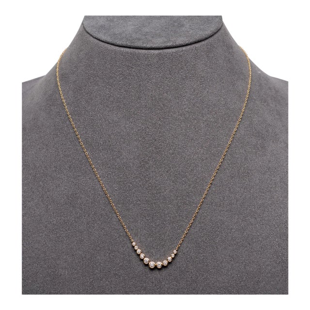 Rocks With Soul Yellow Gold 11 Diamond Bezel Set On Chain For Sale