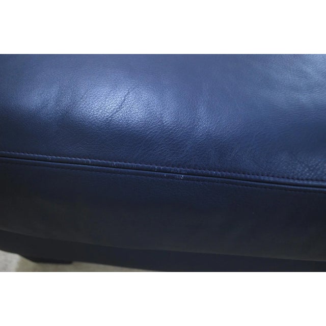 Set of DS17 Blue Leather Ottomans from de Sede, 1990s For Sale - Image 10 of 13