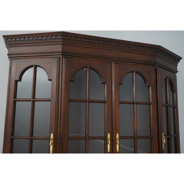 1980s Harden Cherry 2 Piece 4 Door China Cabinet For Sale - Image 10 of 18