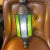 1940s Vintage Stained Glass and Brass Church Pendant Light Fixtures a Pair For Sale - Image 12 of 12