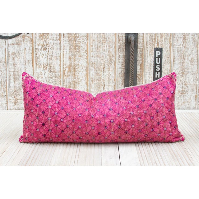 Antique Lavani Sindh Silk Pillow For Sale - Image 10 of 10