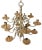 Gold 17th Century Chandelier with 12 Arms Rembrandt Van Rijn, 1650s For Sale - Image 8 of 9