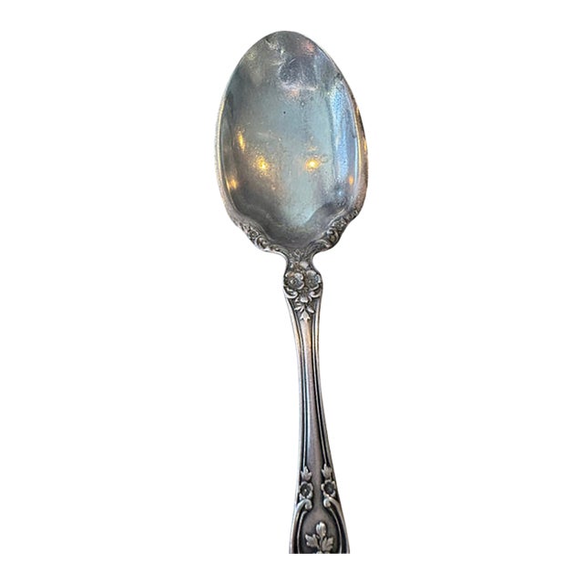 Antique Gorham Sterling Silver Sugar Spoon "Buttercup" Pattern. 6" Long. Monogram "N". For Sale