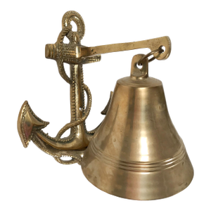 Vintage Anchor Motif Brass Bell