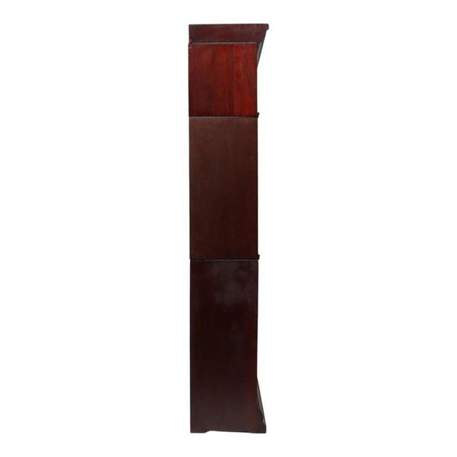 Danner Arts & Crafts Mahogany 3-Stack Sliding Door Barrister Bookcase C1920 For Sale - Image 9 of 10
