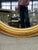 Glass 60” Gilded Round Hollywood Regency Mid 20th Century Mirror For Sale - Image 7 of 11
