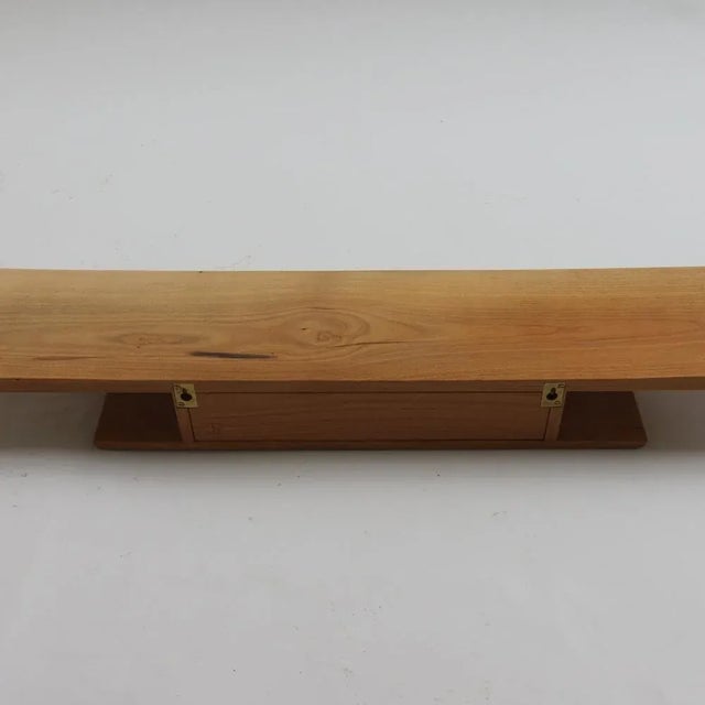Mid-Century Modern Vintage Japanese Style Floating Shelf, 1990 For Sale - Image 3 of 11