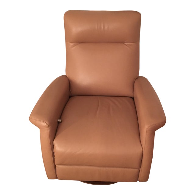 American Leather Swivel Recliner Chairish