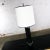Mid 20th Century Chrome & Black Faux Leather International Style Cylindrical Table Lamp After Walter Von Nessen For Sale - Image 6 of 13