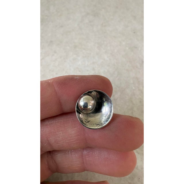 Hans Hansen MCM Sterling Silver Cufflinks Hans Hansen in Denmark. For Sale - Image 4 of 5