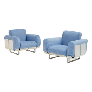 Senzafine Lounge Chairs by Eleonore Peduzzi Riva for Zanotta, 1980s, Set of 2 For Sale