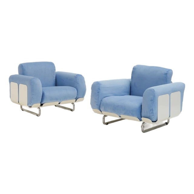 Senzafine Lounge Chairs by Eleonore Peduzzi Riva for Zanotta, 1980s, Set of 2 For Sale