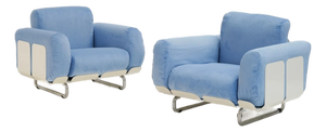 Senzafine Lounge Chairs by Eleonore Peduzzi Riva for Zanotta, 1980s, Set of 2