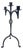 Hand Forged Iron Candelabra 24.5″ (62cm) Bronze Electrostatic Finish Grand Tabletop Centerpiece Wedding Decor For Sale