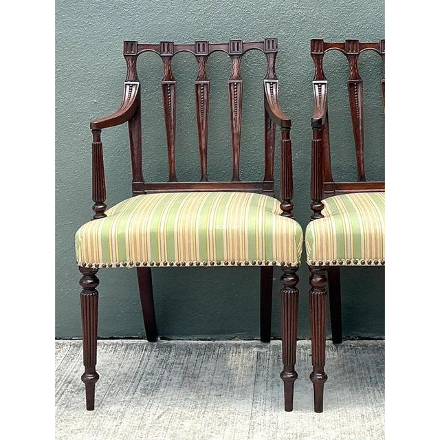 Vintage Carved Wood Chippendale Armchairs - Pair For Sale - Image 9 of 12