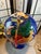 1980s VTG Large Lapis Lazuli Globe W/ Semi Precious Stones 24 In For Sale - Image 5 of 12
