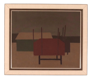 Arne Olsson, Partition, 1960s, Oil & Acrylic on Canvas, Framed