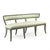 Lorand Sage Silk Bench in Natural Birch Frame For Sale - Image 4 of 4
