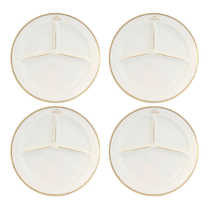 Hotel Astoria Bing & Grondahl Porcelain Divided Dinner Plates, S/4