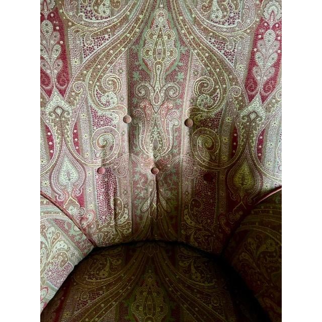 Red Antique Late 19th Century English Slipper Chair For Sale - Image 8 of 13