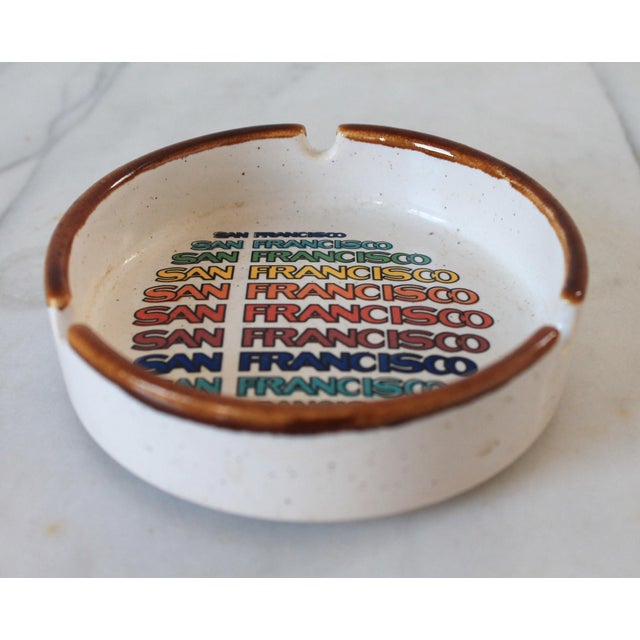 1970's San Francisco Snco Rainbow Lettering Ceramic Ashtray For Sale In Milwaukee - Image 6 of 6