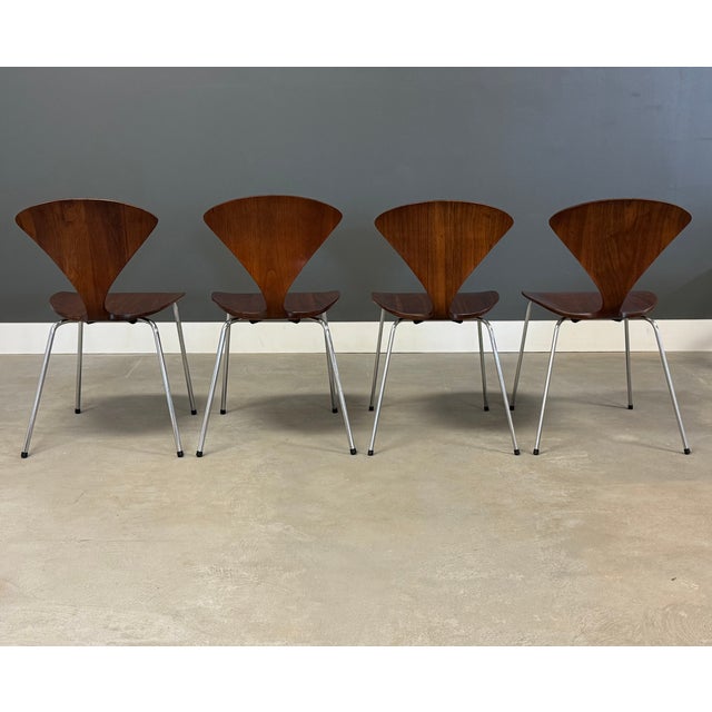 Mid-Century Modern 1960s Norman Cherner Plycraft Attributed Dining Chairs - Set of 4 For Sale - Image 3 of 8