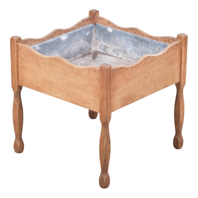 Oak Planter Stand by Henning Kjærnulf, Denmark, 1960s For Sale