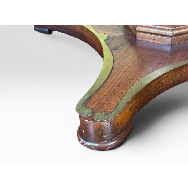 Vintage Weiman Campaign Style Walnut and Cherry Mechanical Convertible Hi Low Coffee Dining Table For Sale - Image 16 of 16