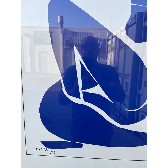 Large Vintage Henry Matisse "Blue Nude Iii" Framed Reproduction. Circa 1980s. For Sale - Image 12 of 16