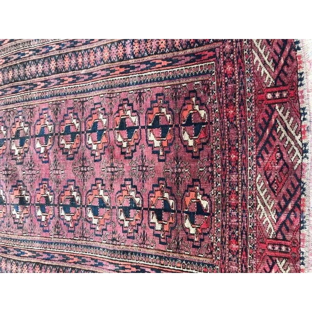 Antique Boukhara Afghan Rug For Sale - Image 5 of 11