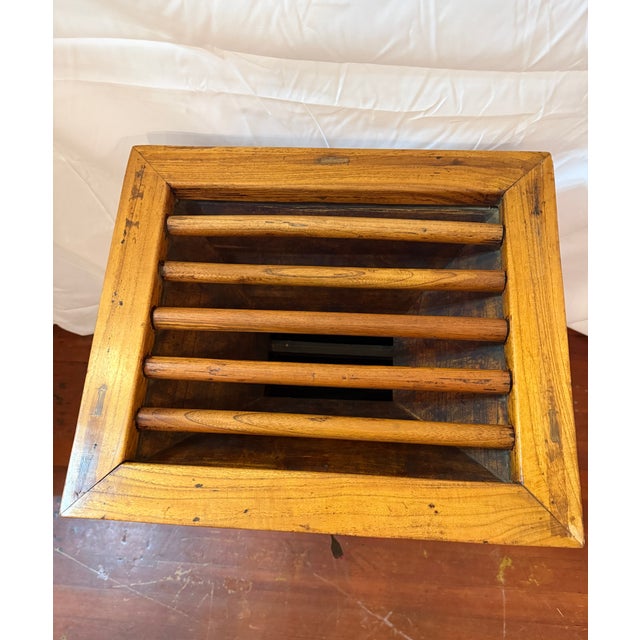 Antique Chinese Elm Ventilated Food Safe Cabinet C. 1900-1930 For Sale - Image 15 of 16