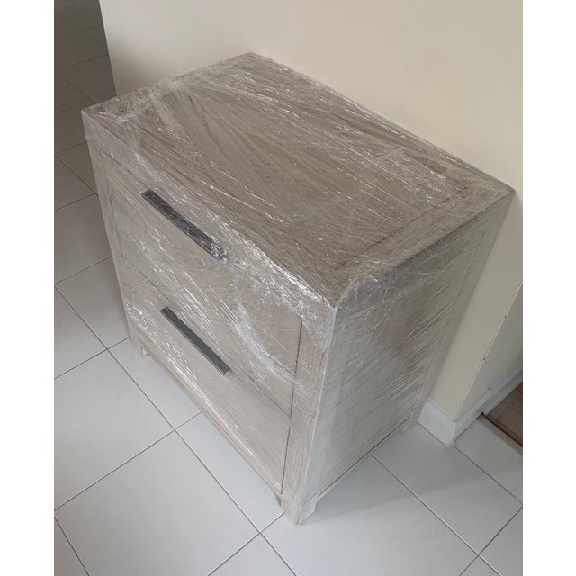 Restoration Hardware Laguna 2-Drawer Wide Nightstand For Sale In New York - Image 6 of 7