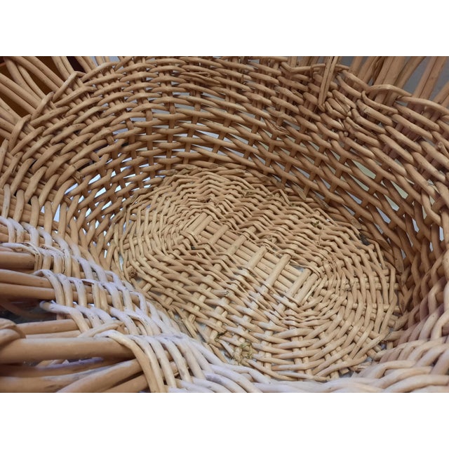 Early 20th Century Large Vintage French Basket With Handle For Sale - Image 5 of 12
