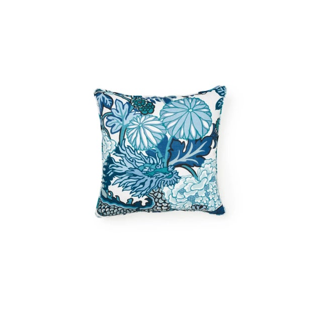 Cerulean Schumacher Chiang Mai Dragon Indoor/Outdoor Pillow in China Blue For Sale - Image 8 of 8
