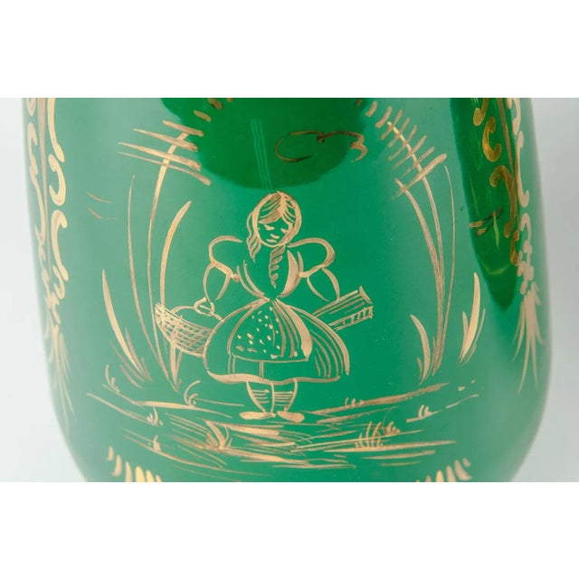 Vintage Italian Porcelian Decorative Vases - a Pair For Sale - Image 4 of 8