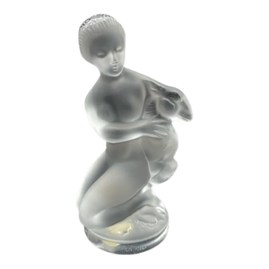Late 20th Century Lalique France Diana Huntress Crystal Figurine-Art Deco-Mythology-Goddess-Statue