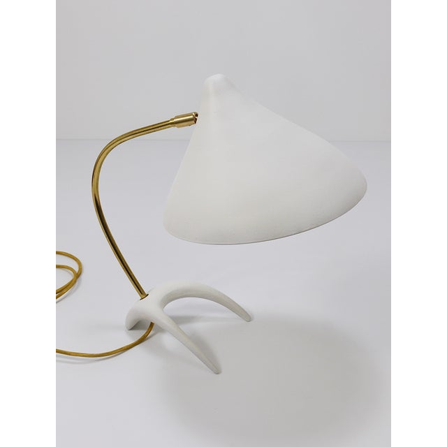 Mid-Century White Brass Table Lamp attributed to Karl-Heinz Kinsky for Cosack, 1950s For Sale - Image 14 of 18